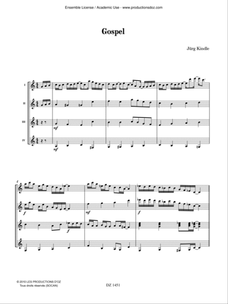 Gospel Gospel Guitar Ensemble scores gallery preview page 3
