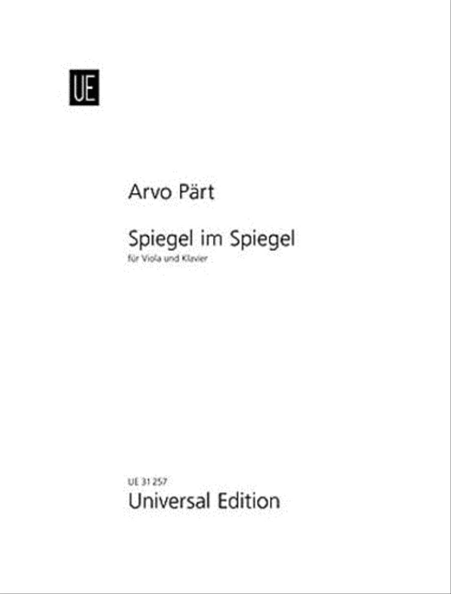 Book cover for Spiegel im Spiegel