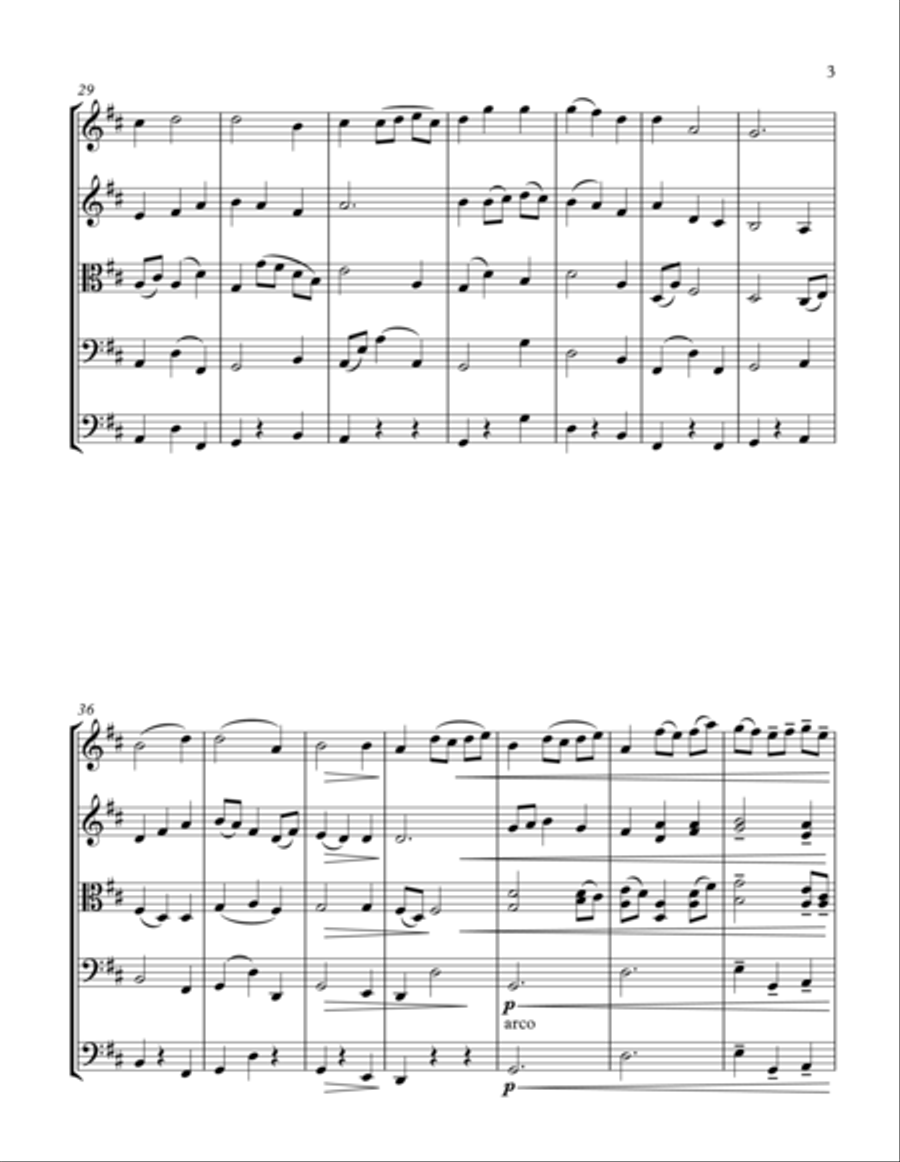 Be Thou My Vision (string orchestra) String Quartet scores gallery preview page 3