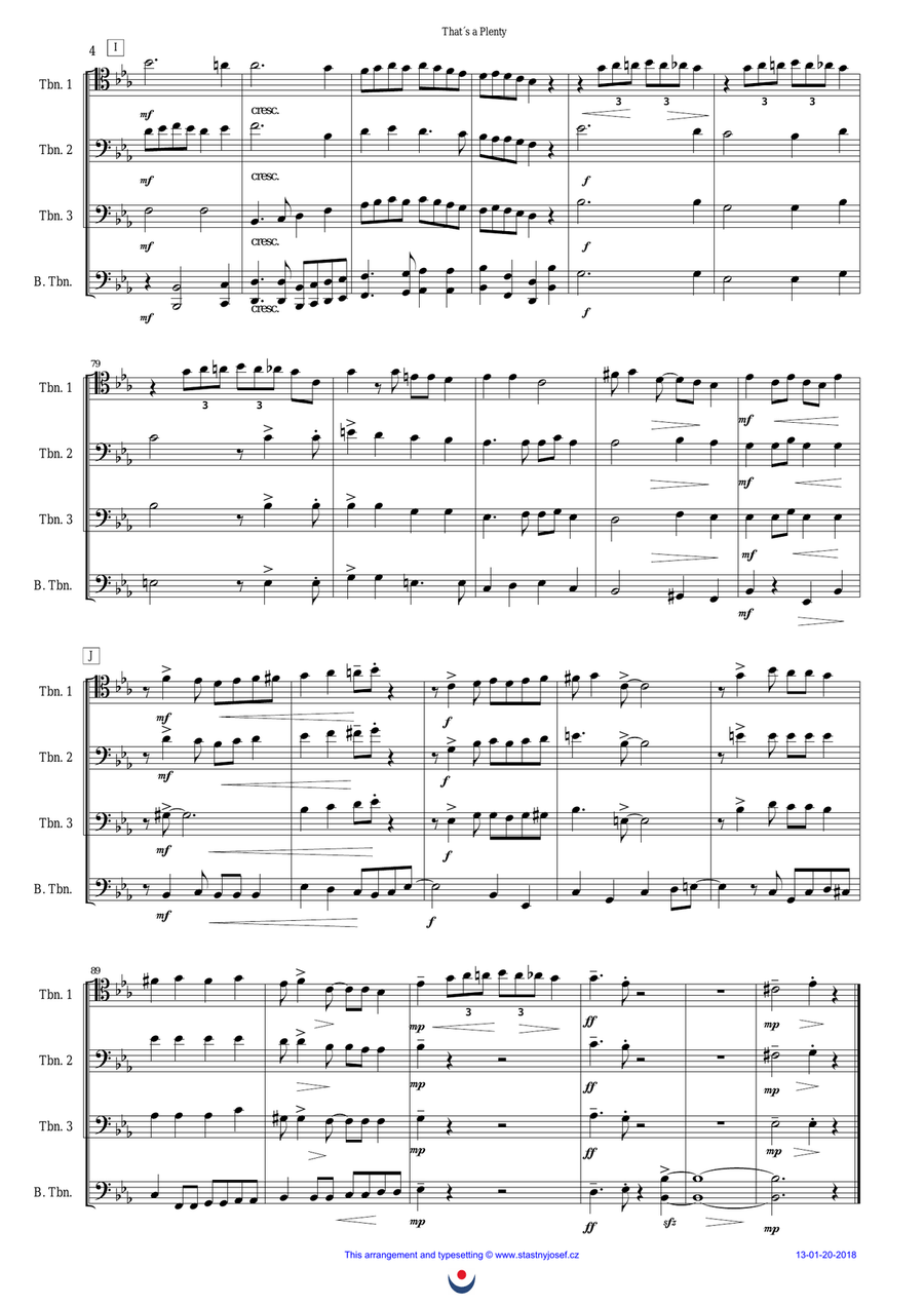 That´s a Plenty Brass Ensemble scores gallery preview page 4