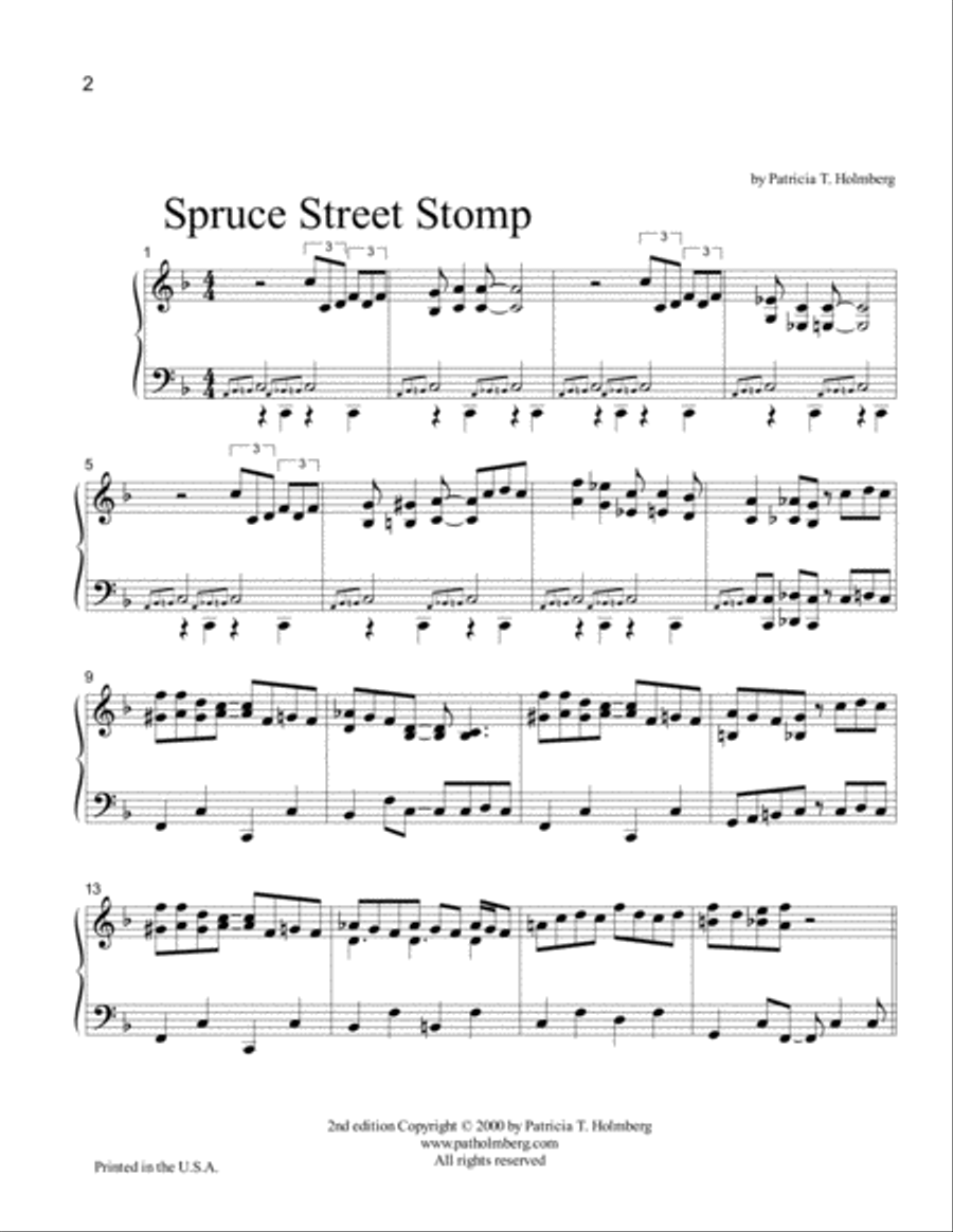 Spruce Street Stomp Piano Solo scores gallery preview page 2