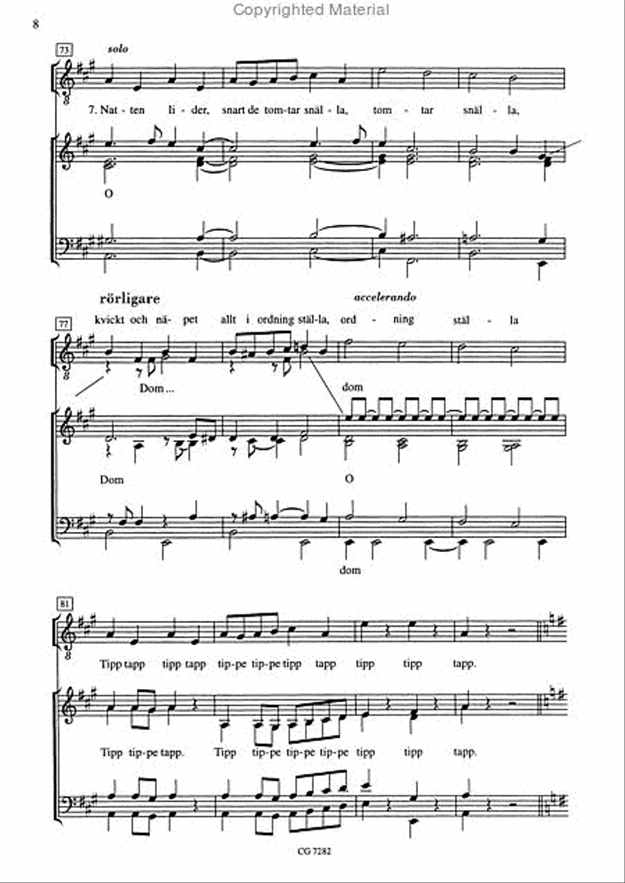 Tomtarnas julnatt SSATB scores gallery preview page 5