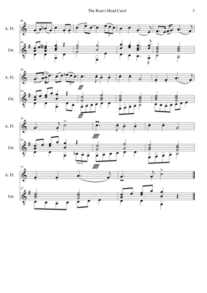 The Boar's Head Carol for alto flute and guitar image number null