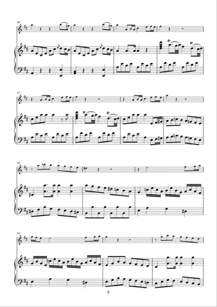 J. C. Bach Six Sonatas for flute and piano No. 1 - 3 Flute Solo scores gallery preview page 6
