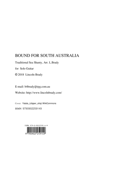 BOUND FOR SOUTH AUSTRALIA - Solo Guitar image number null