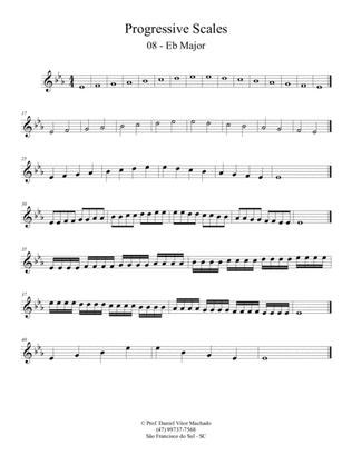 Progressive Scales - Violin - Eb Major