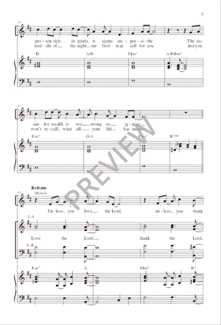 Give the Lord Your Heart / Le Das Tu Corazón 4-Part scores gallery preview page 3