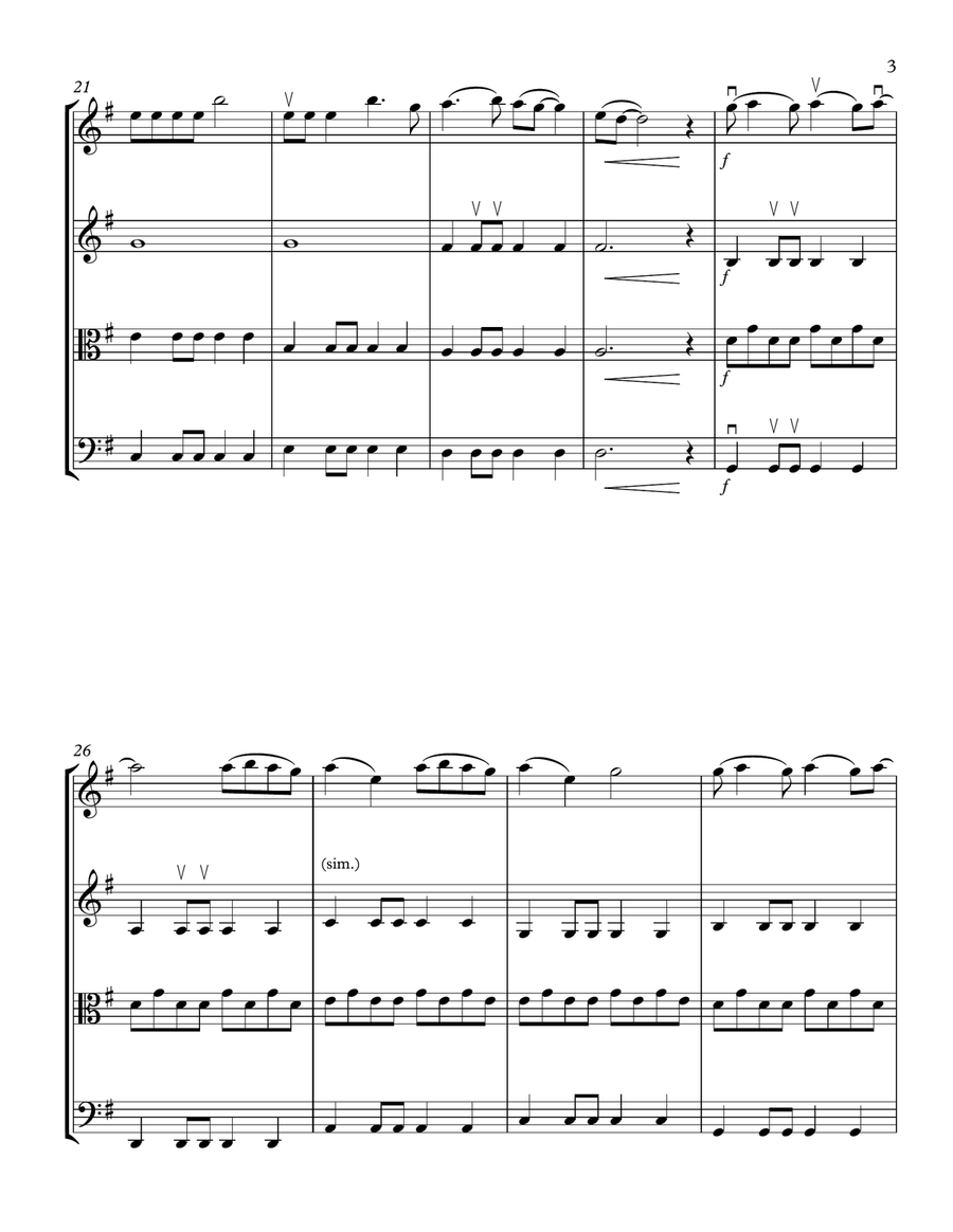Wildest Dreams String Quartet scores gallery preview page 3