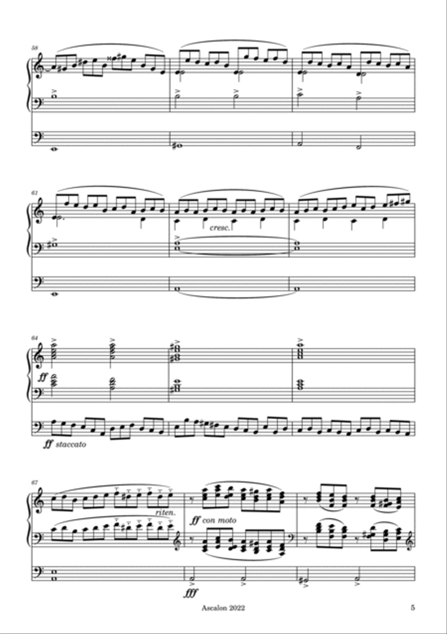 Improvisations on the Polish sacred song “Holy God”, Op. 38 Organ Solo scores gallery preview page 5