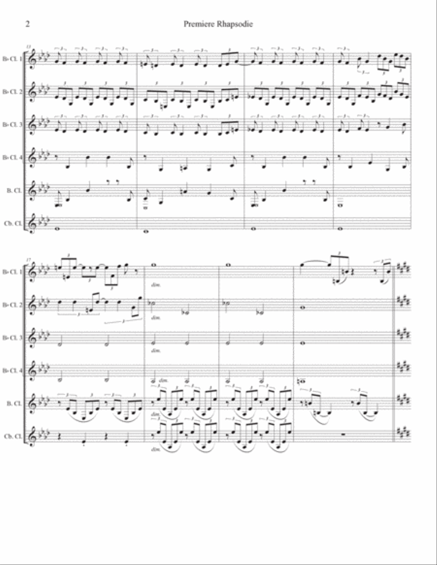 Premiere Rhapsodie Premiere Rhapsodie Woodwind Ensemble scores gallery preview page 2