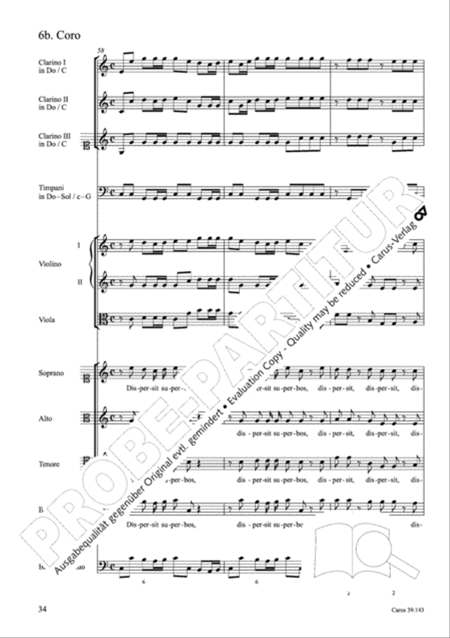 Magnificat in C major 4-Part scores gallery preview page 35