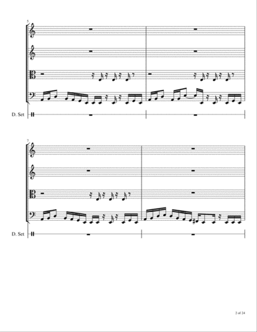 Oh Well Part 1 And 2 String Quartet scores gallery preview page 3