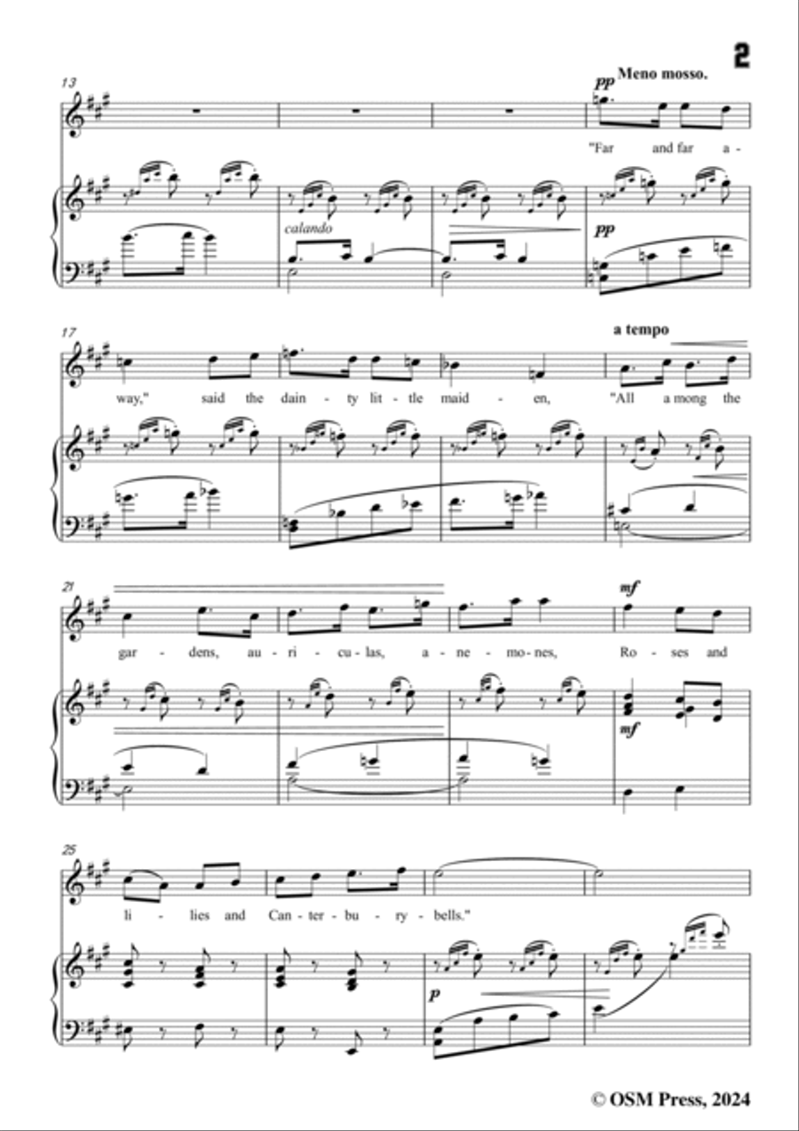 Somervell-Dainty little Maiden,in A Major Voice scores gallery preview page 3
