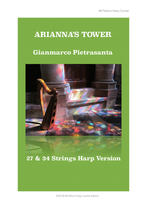 Book cover for Arianna's Tower - beginner & 27 & 34 String Harp | McTelenn Harp Center