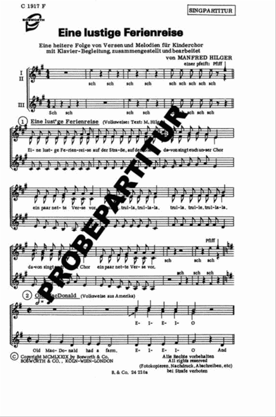 Eine lustige Ferienreise Eine lustige Ferienreise Women's Choir scores gallery preview page 1