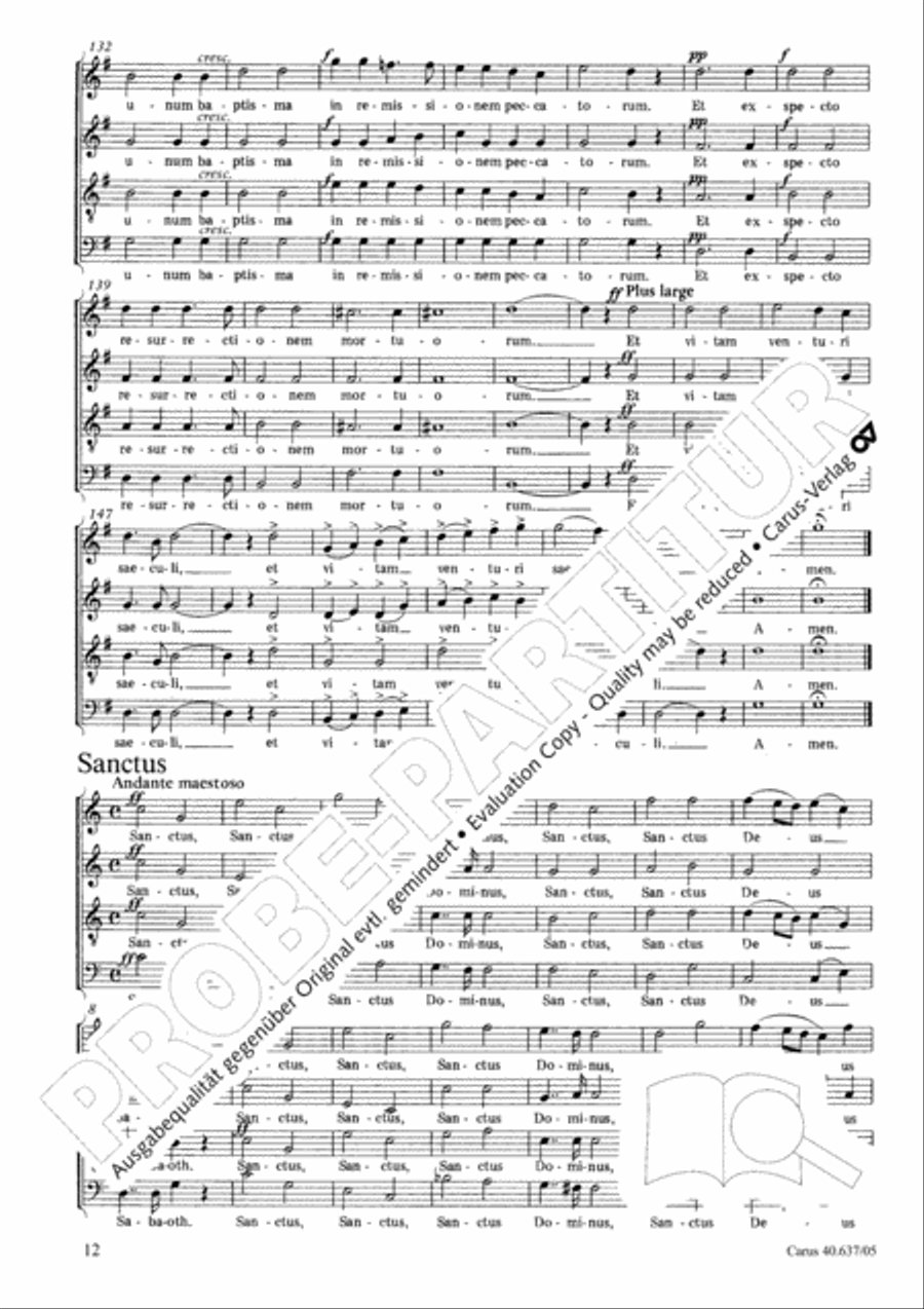 Messe breve no. 6 aux cathedrales 4-Part scores gallery preview page 13