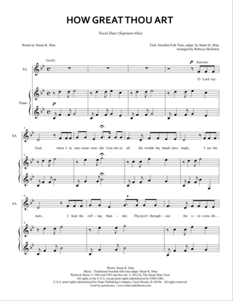 For the Love of Hymns: Vocal Duets Piano scores gallery preview page 3