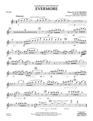 Book cover for Evermore (from Beauty and the Beast) (arr. Michael Brown) - Flute