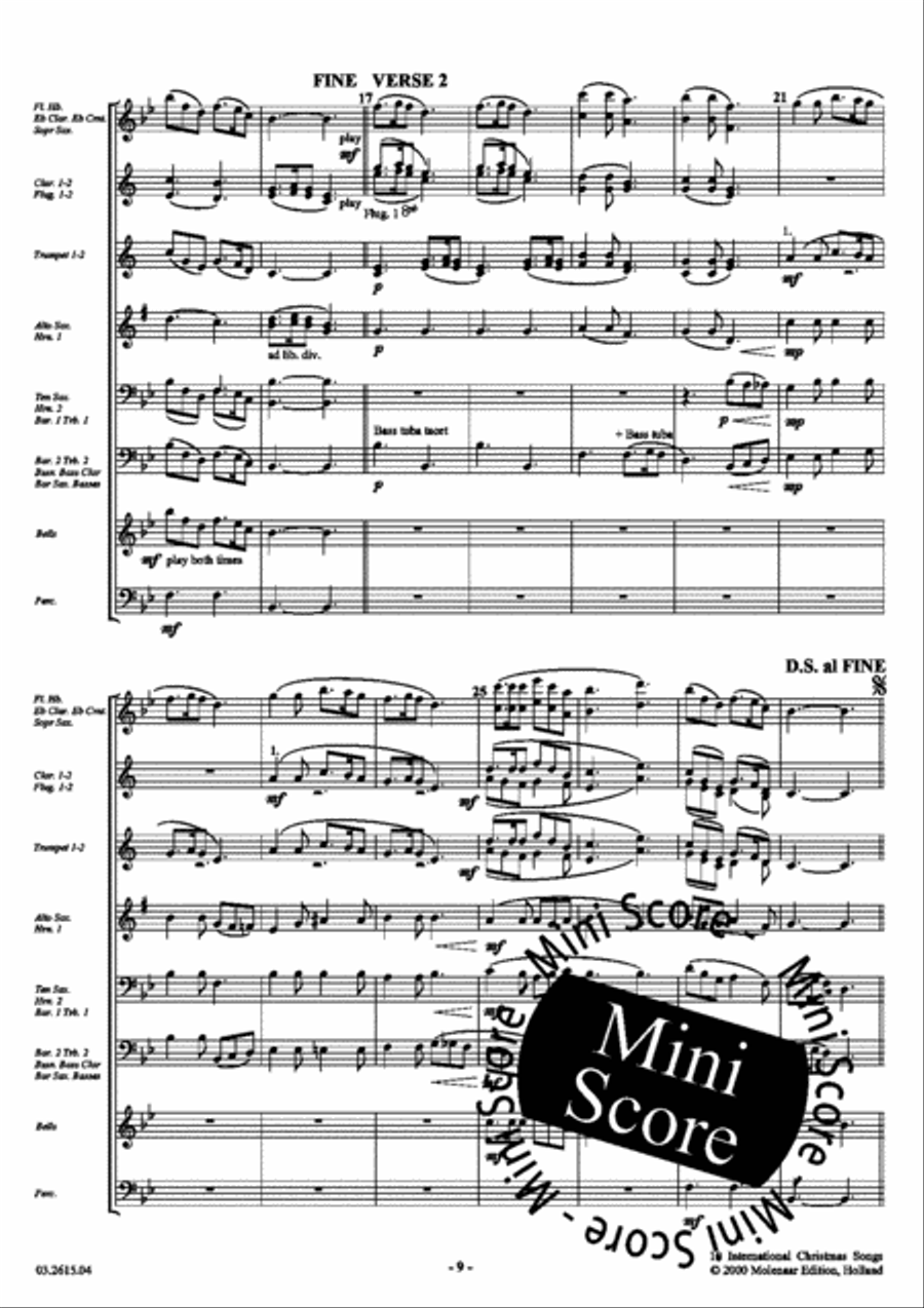 10 International Christmas Songs Fanfare Band scores gallery preview page 11