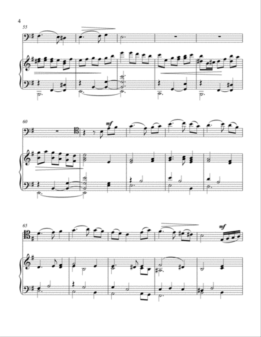 Hear The News The Angels Bring: Christmas Music for Solo Cello and Piano Piano scores gallery preview page 6