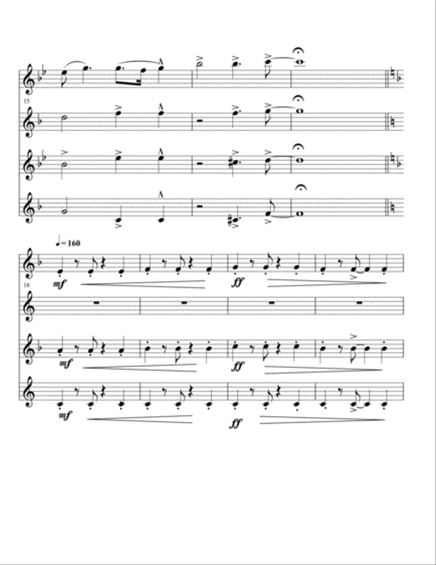 Georgia On My Mind Woodwind Quartet scores gallery preview page 3