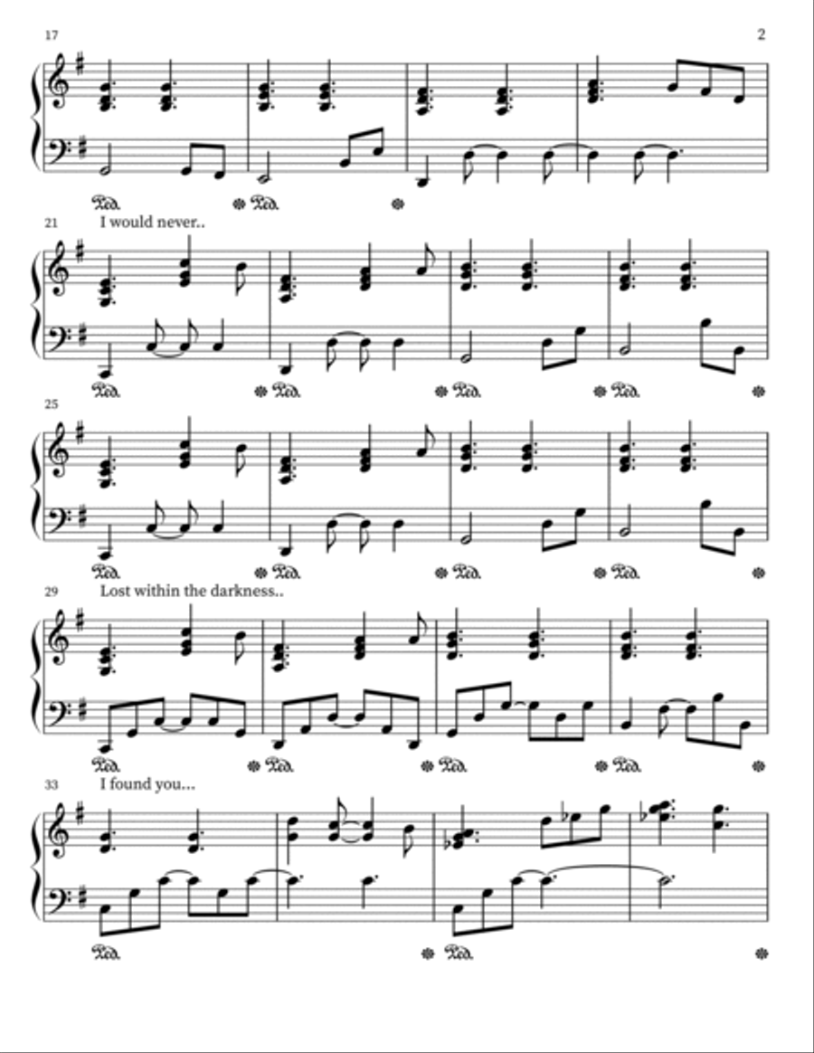 Until I found you Piano Solo scores gallery preview page 2