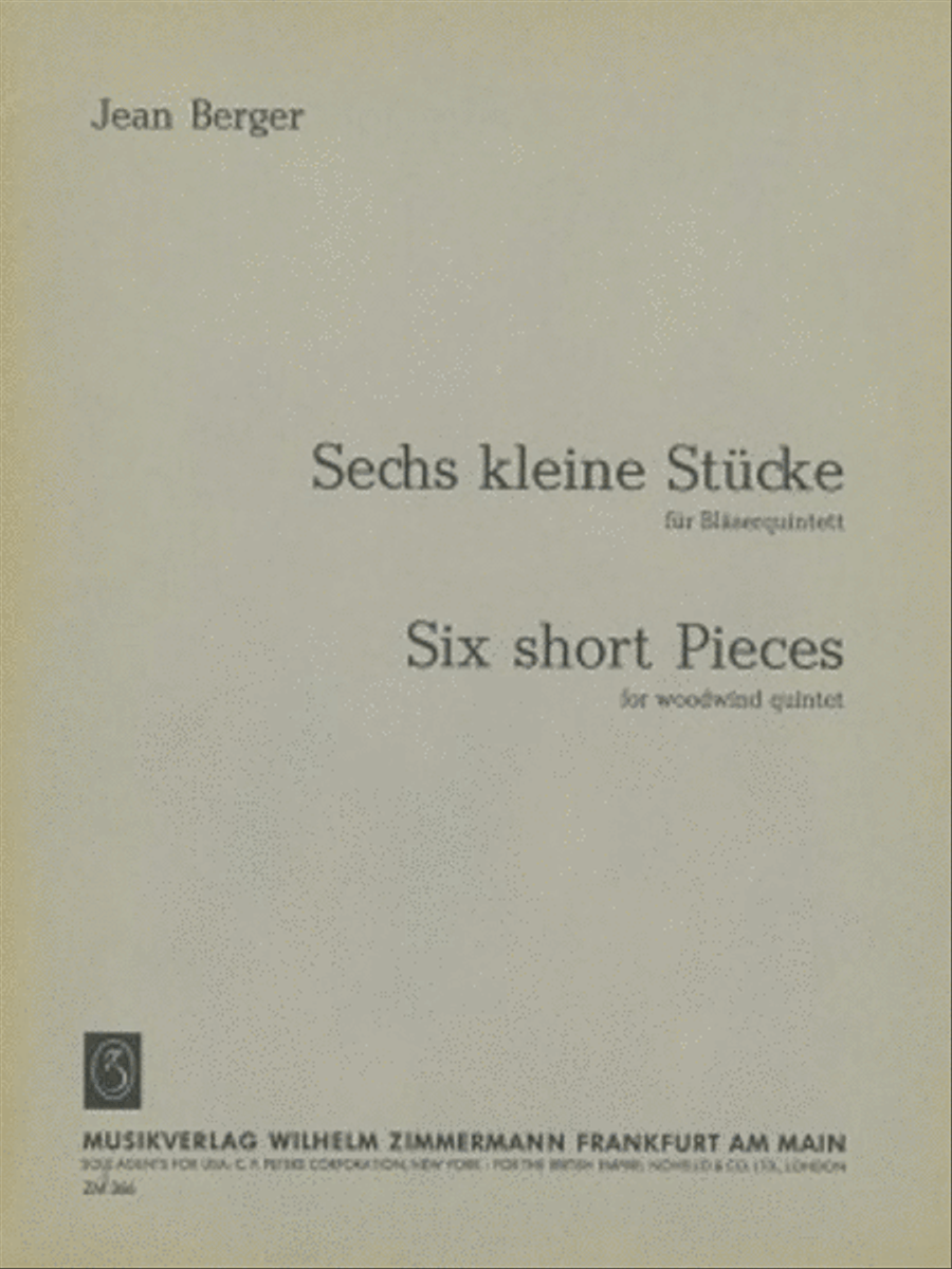 Six short Pieces Woodwind Quintet scores gallery preview page 1