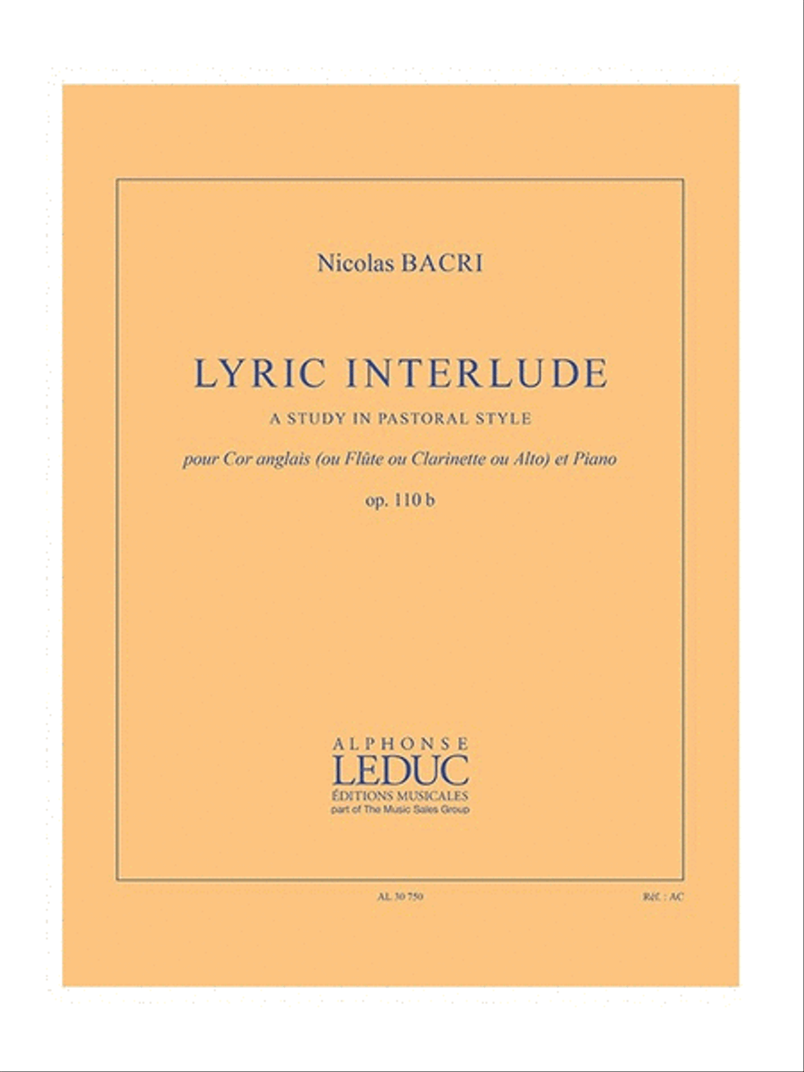 Lyric Interlude-a Study In Pastoral Style Op.110