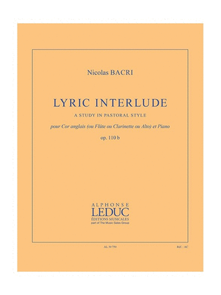 Lyric Interlude-a Study In Pastoral Style Op.110