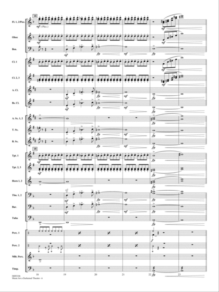 Music for a Darkened Theatre (The Film Scores of Danny Elfman) (arr. Brown) - Full Score Concert Band scores gallery preview page 5