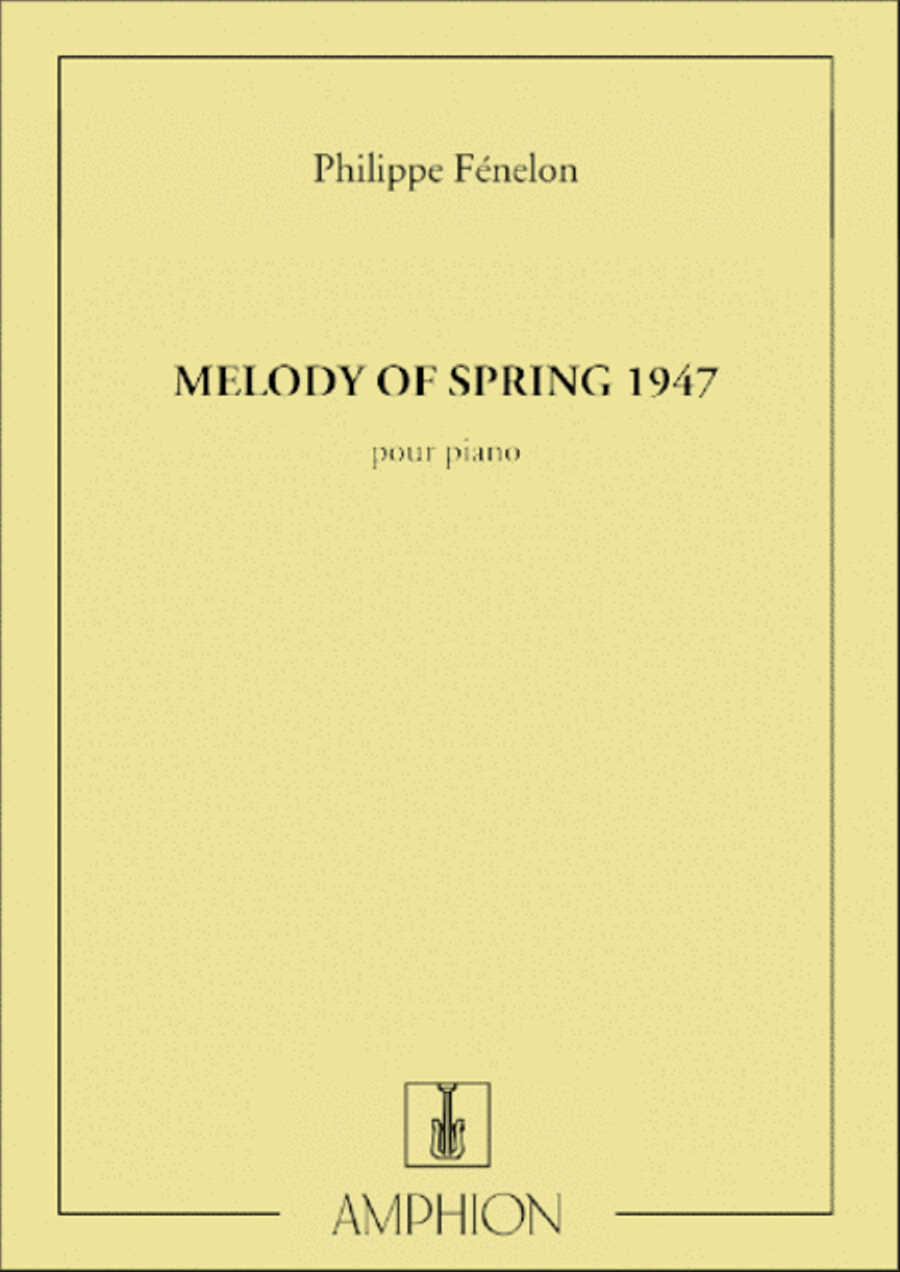 Melody Of Spring 1947 Piano Solo scores gallery preview page 1
