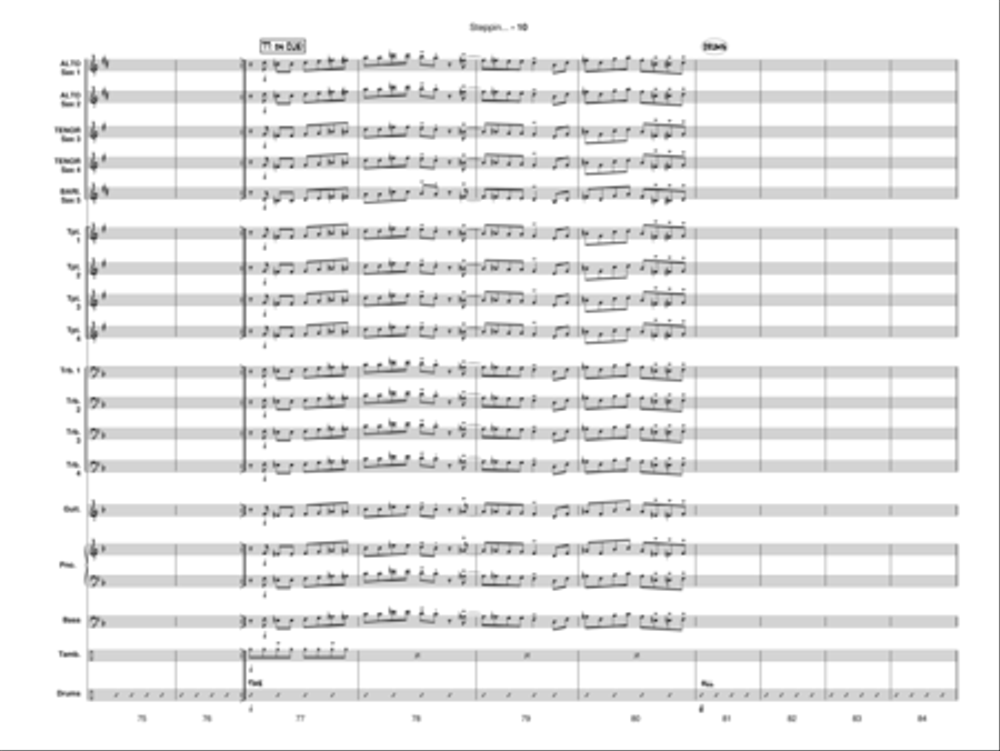 Steppin' Up! Steppin' Up! Jazz Ensemble scores gallery preview page 11