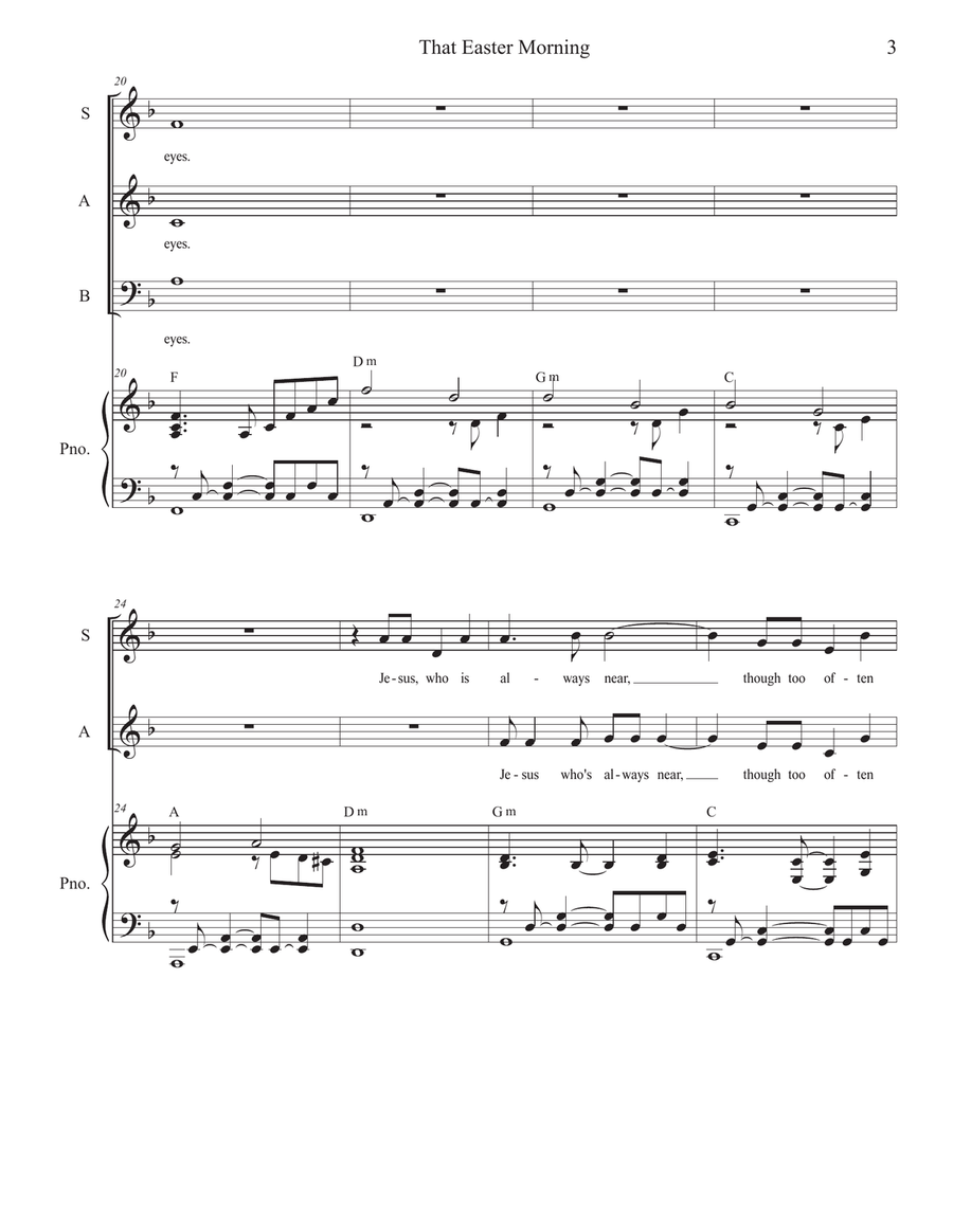 That Easter Morning (SAB) 3-Part scores gallery preview page 3