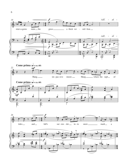 War Dreams Song Cycle for Tenor Voice and Piano