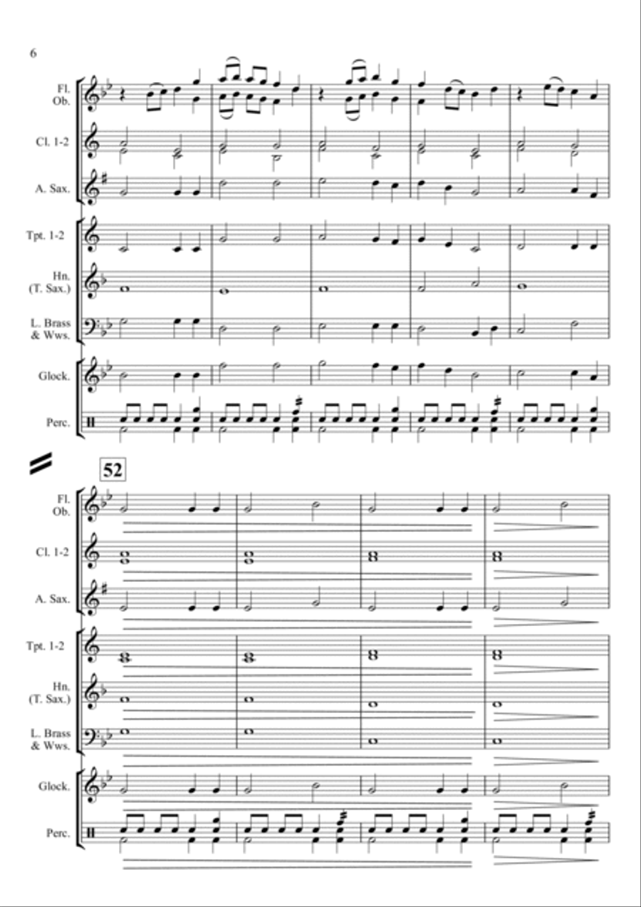 Land of the Silver Birch Large Ensemble scores gallery preview page 6