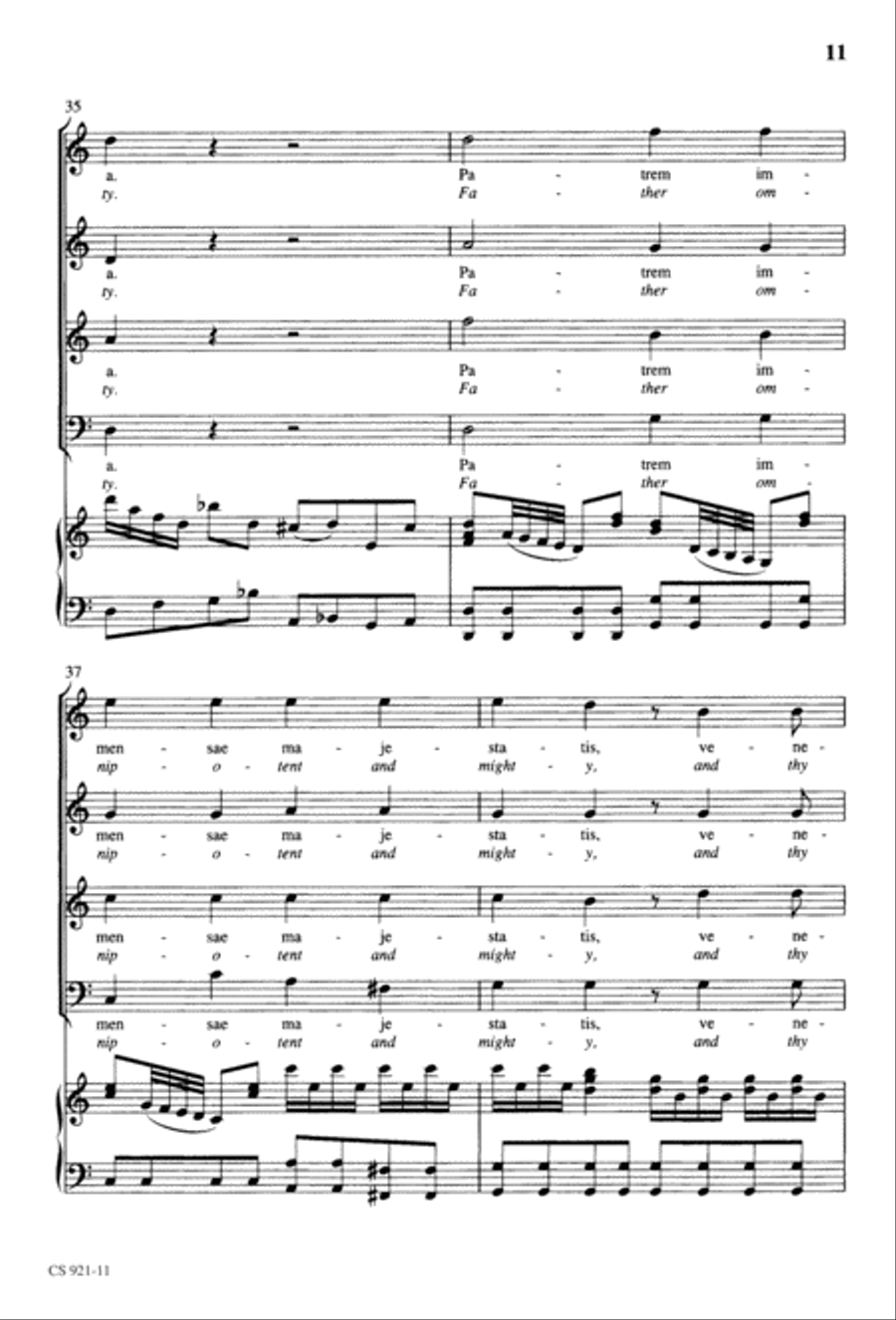 Te Deum - Choral Score