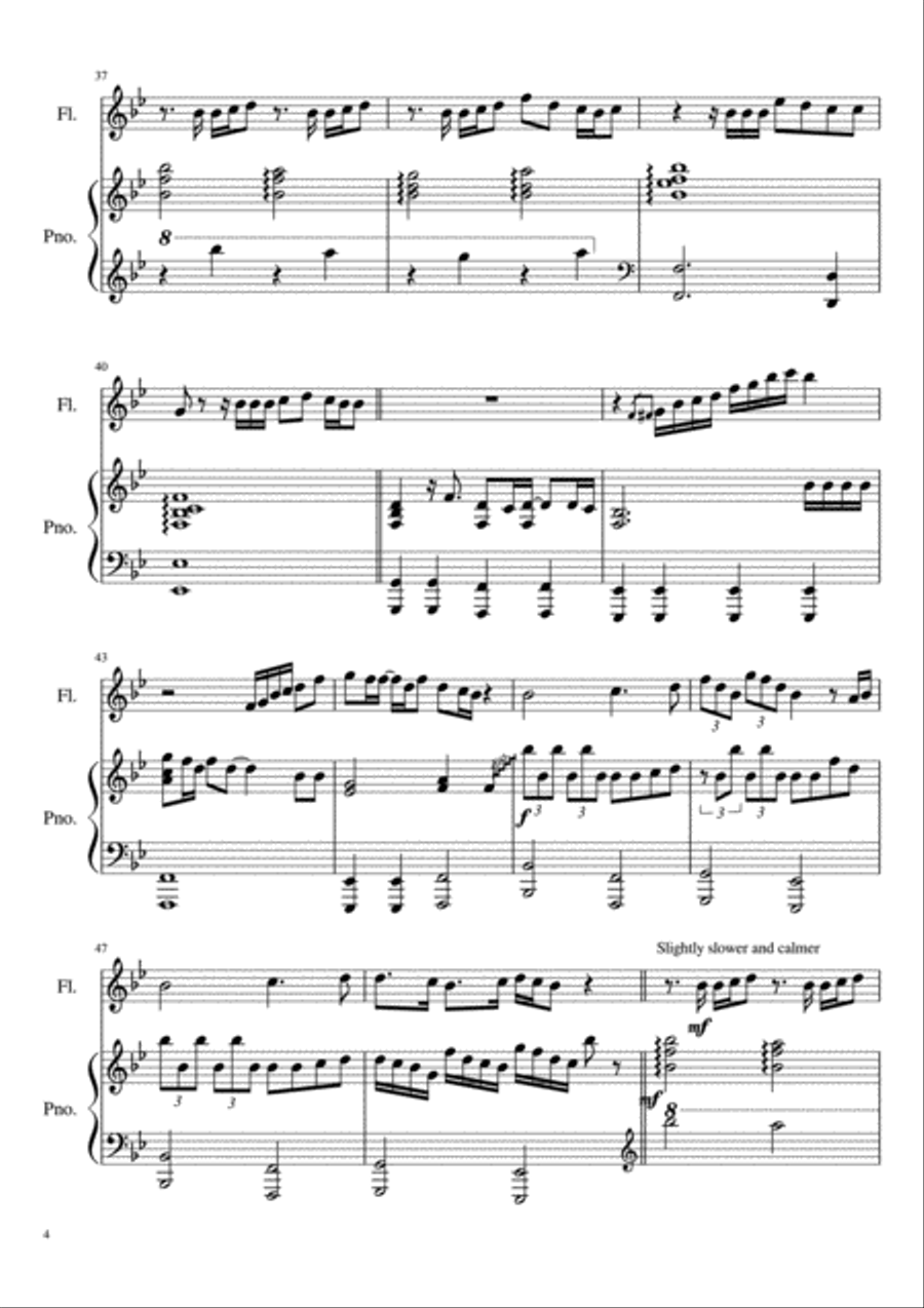 Lego House Flute Solo scores gallery preview page 4