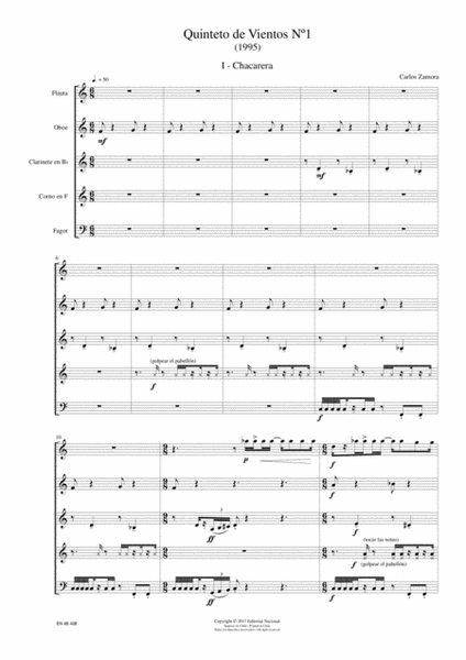 Quinteto de Vientos Nº1 "Chacarera - Trote" (Woodwind Quintet Nº1 "Chacarera - Trote) image number null