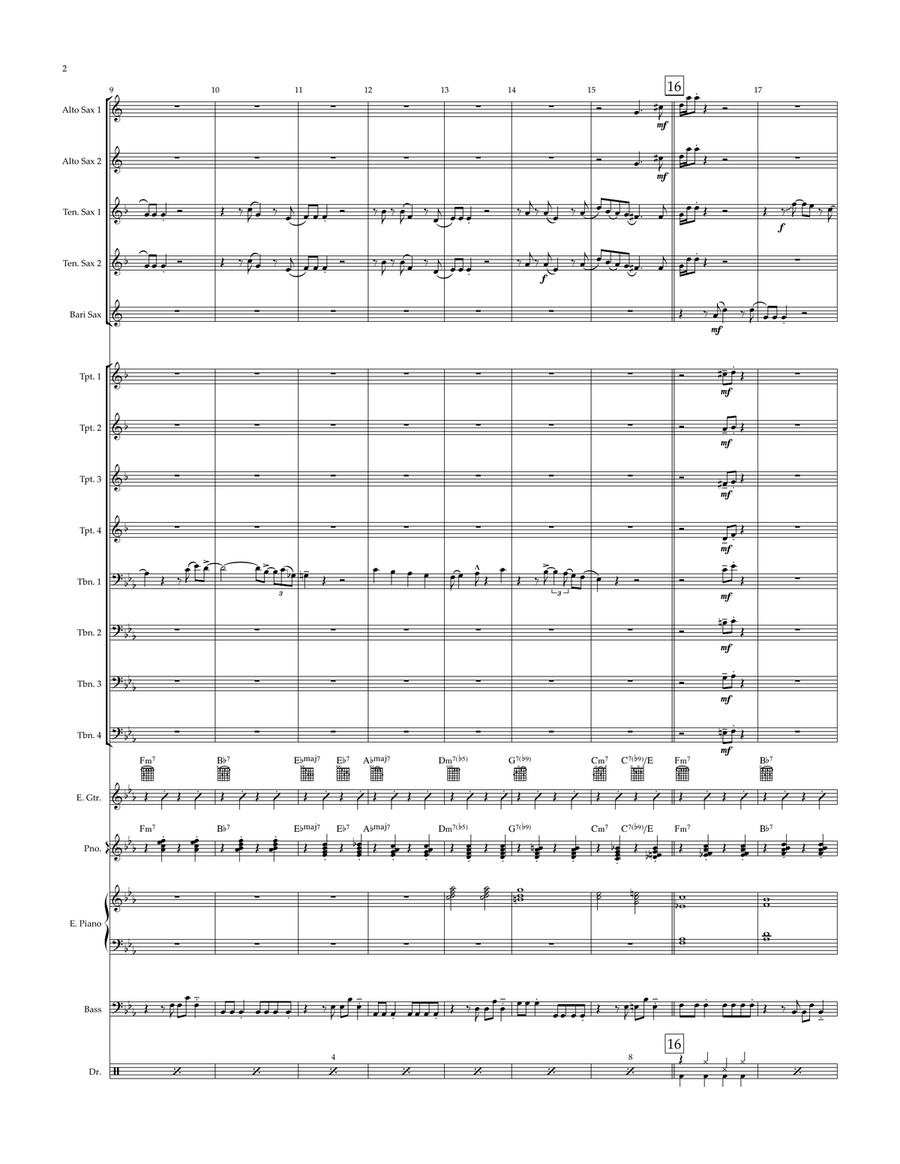 Fly Me To The Moon (In Other Words) Jazz Ensemble scores gallery preview page 2