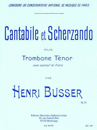 Cantabile And Scherzando, For Trombone And Piano