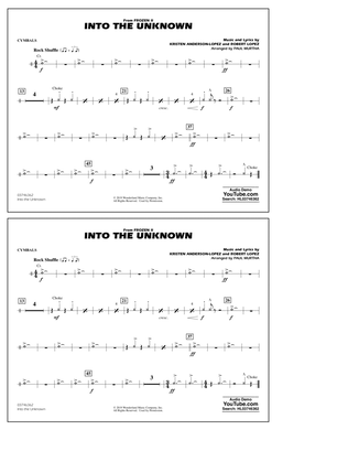 Into the Unknown (from Disney's Frozen 2) (arr. Paul Murtha) - Cymbals