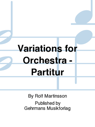 Variations for Orchestra - Partitur