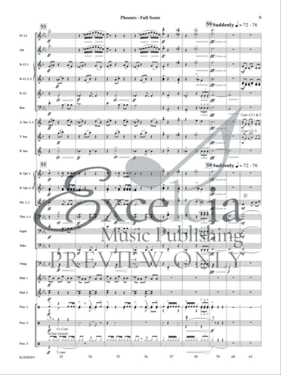 Phoenix (Score) Concert Band scores gallery preview page 10