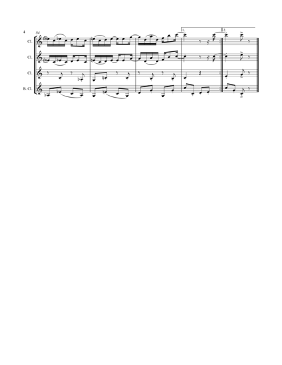 Joplin - “Elite Syncopations” (for Clarinet Quartet) Clarinet Quartet scores gallery preview page 5
