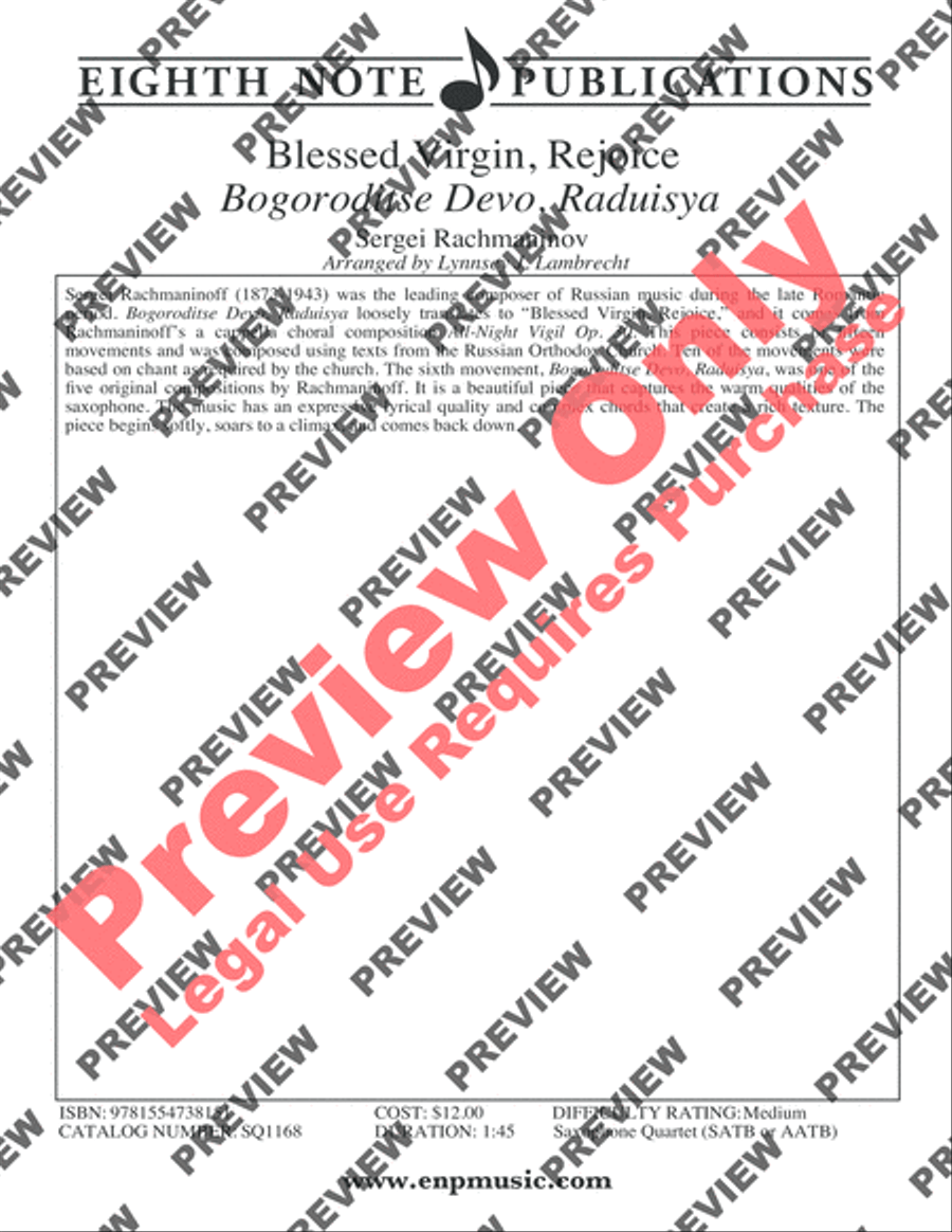 Blessed Virgin, Rejoice Blessed Virgin, Rejoice Small Ensemble scores gallery preview page 2