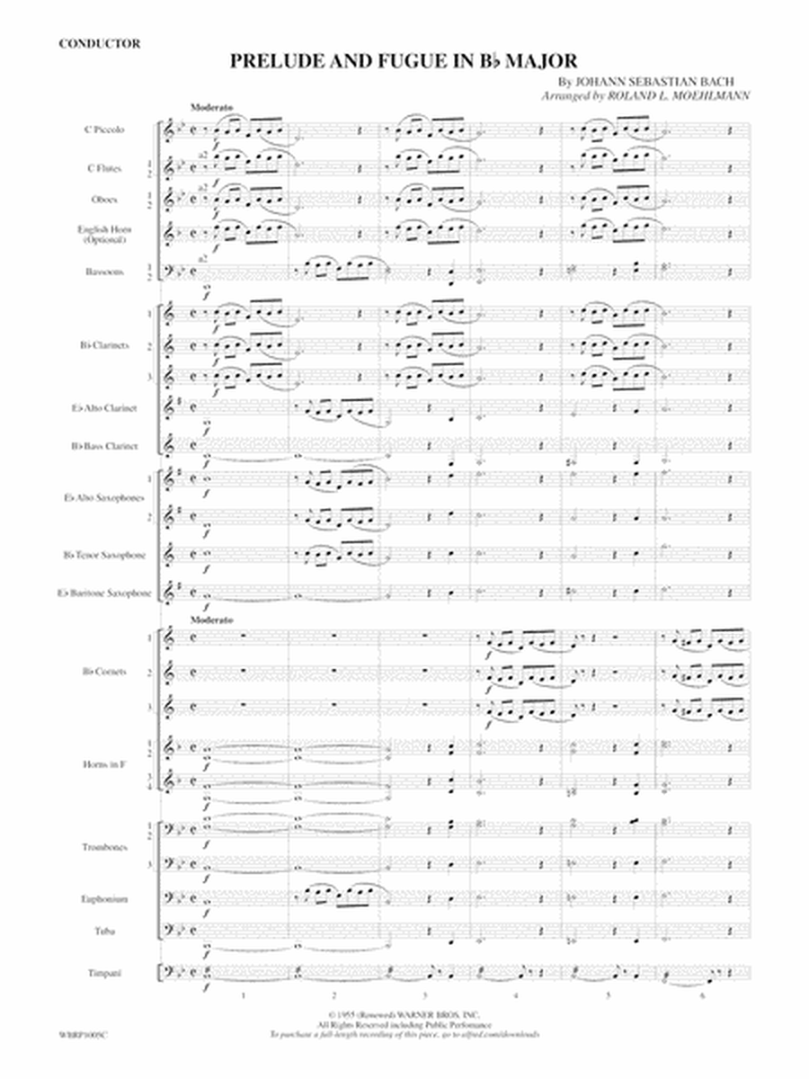 Prelude and Fugue in B-Flat Major: Score