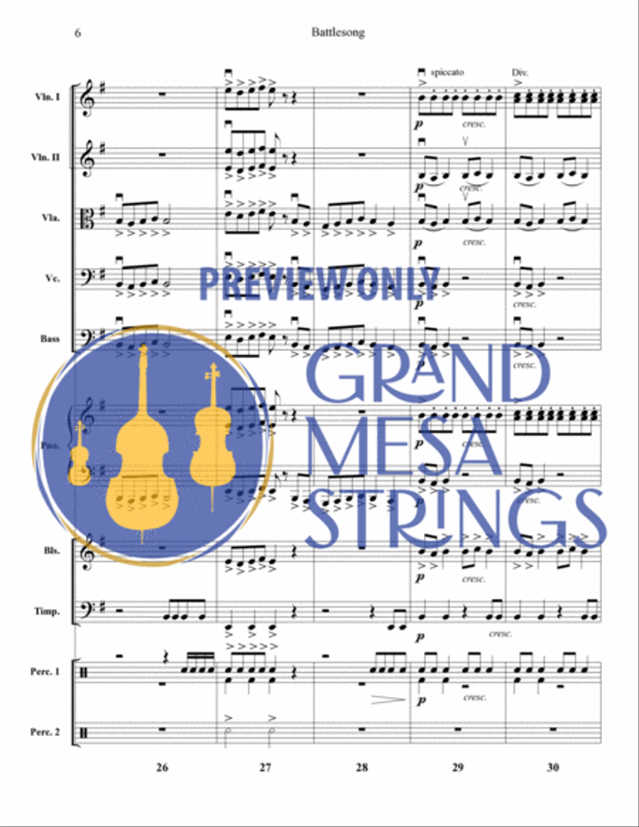 Battlesong String Orchestra scores gallery preview page 7