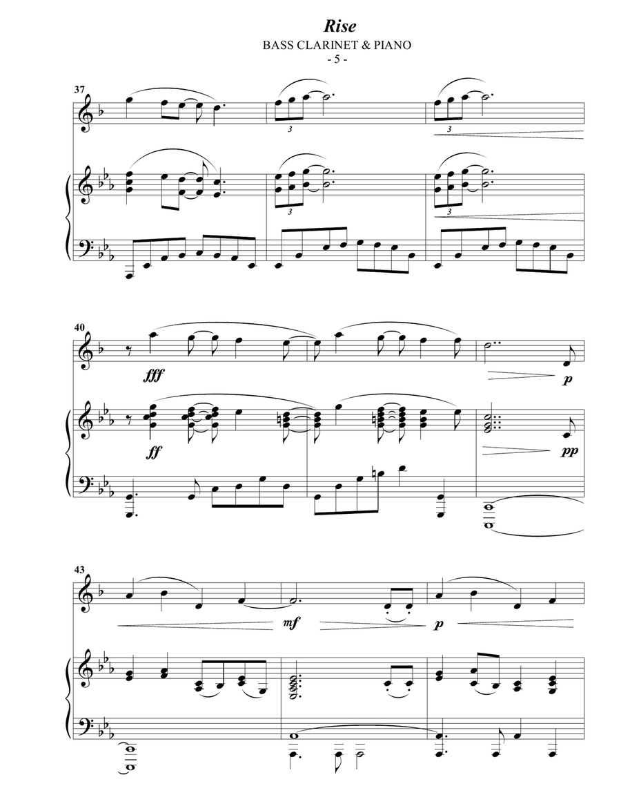 Rise Bass Clarinet scores gallery preview page 5