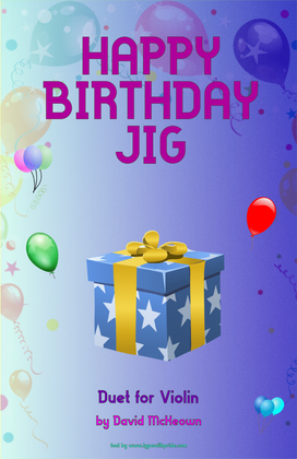 Book cover for Happy Birthday Jig, for Violin Duet