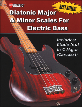 Book cover for Diatonic Major and Minor Scales for Electric Bass